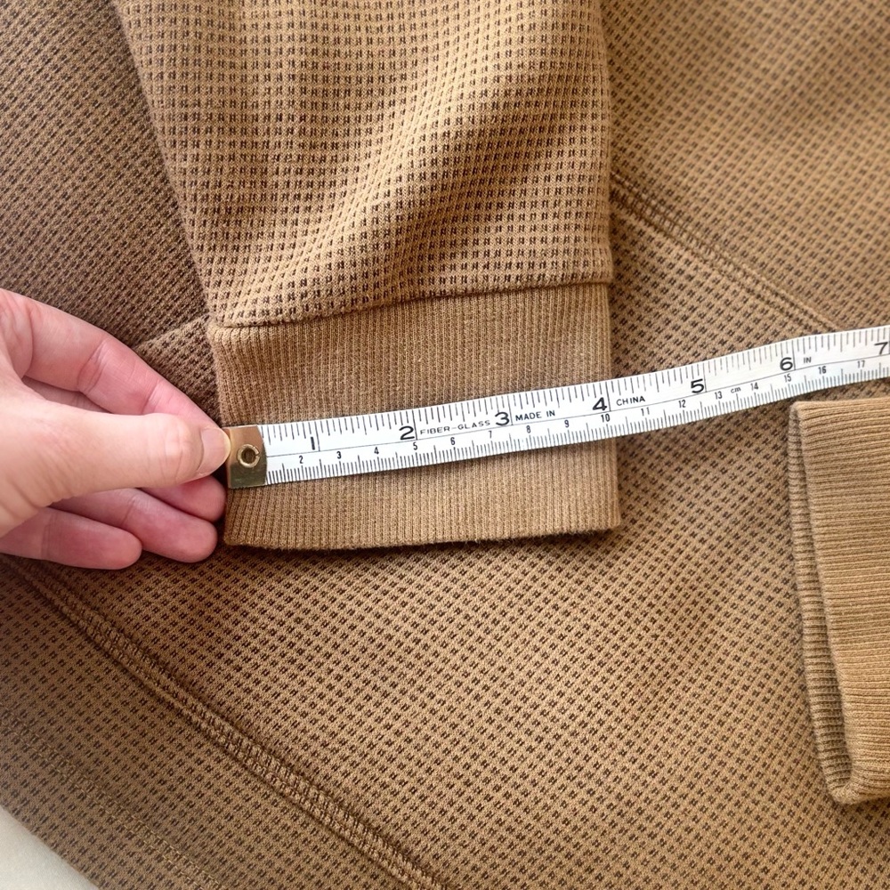 Express Men's Relaxed Mini Geo Textured Hoodie - Brown - Picture 5 of 8